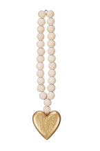 Load image into Gallery viewer, Brass Heart Tassel Beads