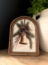Load image into Gallery viewer, Christmas Bell Arched Top Cottage Art