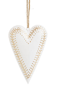 Gold & Cream Heart Ornament