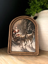 Load image into Gallery viewer, Santa&#39;s Sleigh Arched Top Cottage Art