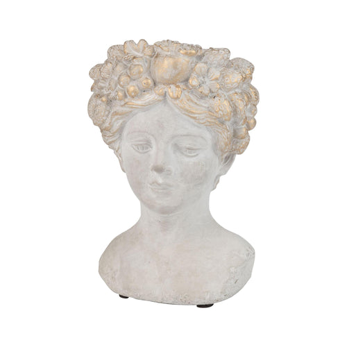 Floral Hair Woman Head Planter