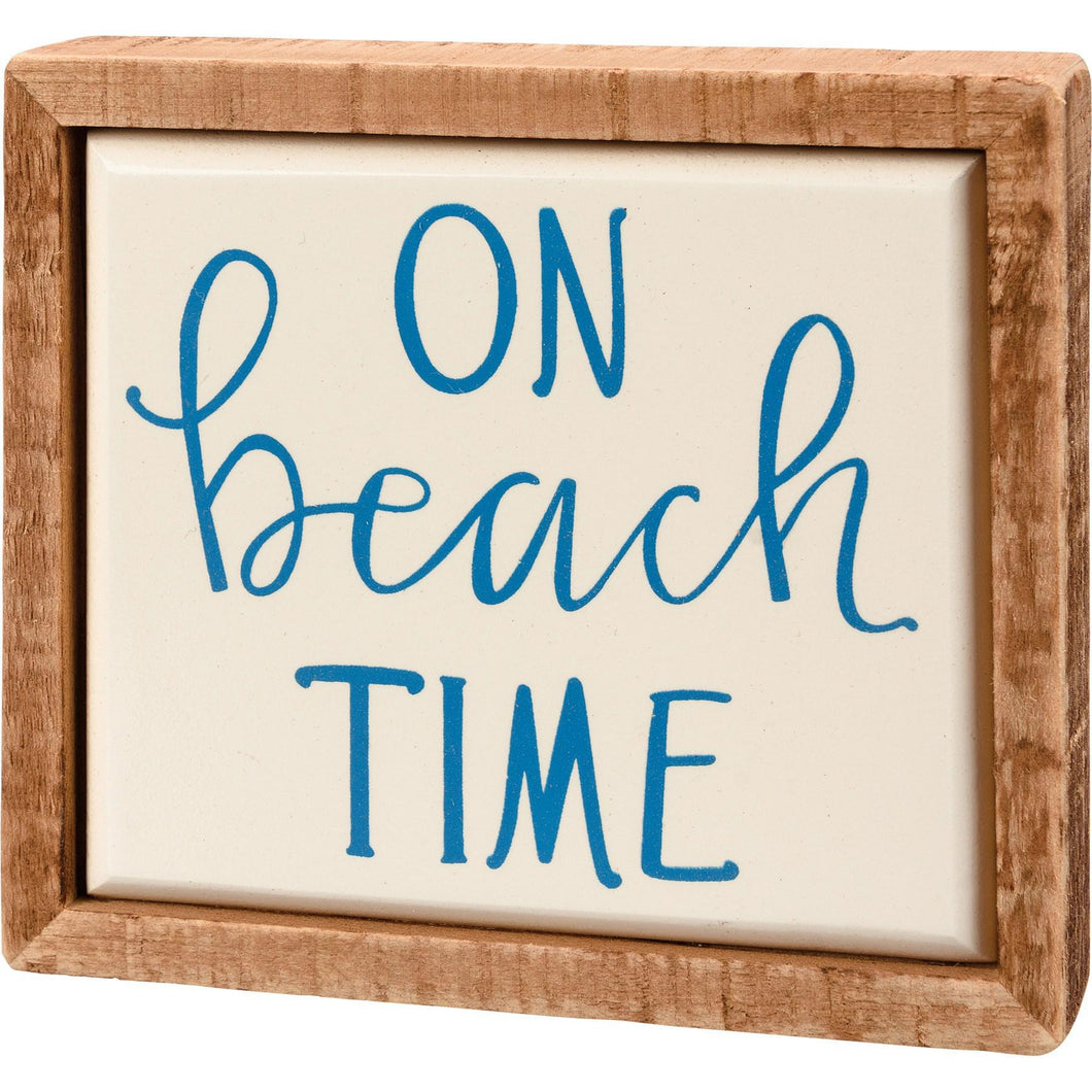 On Beach Time Sign