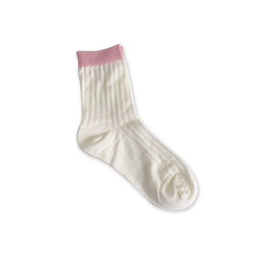 Rose Stripe Sunday Socks