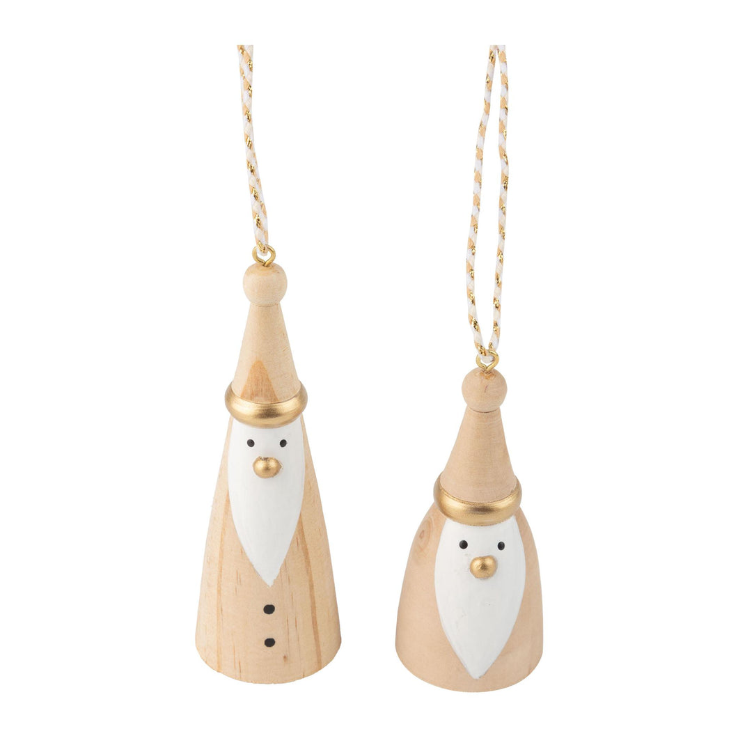 Gold Nose Santa Ornaments