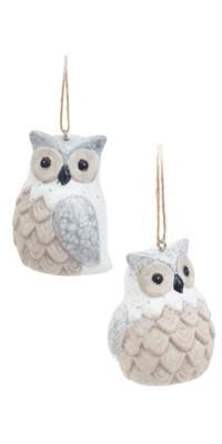 Mini Ceramic Owl Ornament