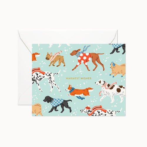 Warmest Wishes Dogs Card