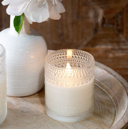 LED Beaded Glass Candle