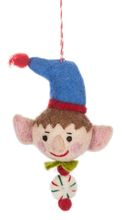 Load image into Gallery viewer, Handcrafted Elf Head Ornament