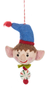 Handcrafted Elf Head Ornament