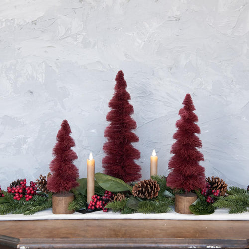 Burgundy Spiral Trees
