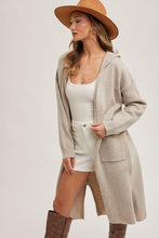 Load image into Gallery viewer, Oatmeal Willow Hoodie Cardigan