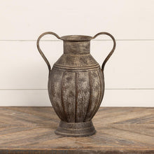 Load image into Gallery viewer, Brown Distressed Metal Urn