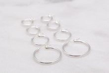 Load image into Gallery viewer, Sterling Silver Hoops