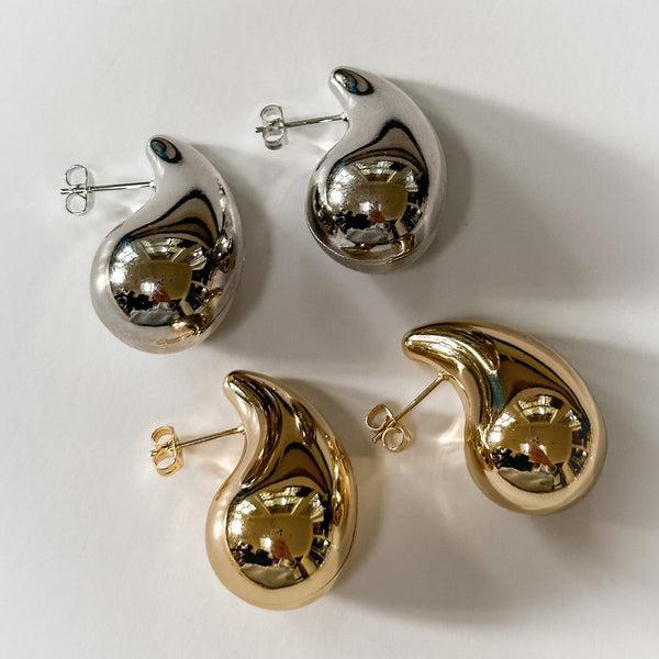 Silver Dollop Earrings