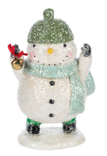 Load image into Gallery viewer, Colourful Snowman Skating Figurine