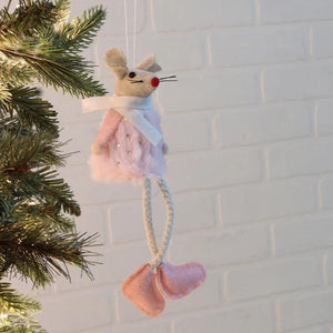 Pink Madeline Mouse Ornament