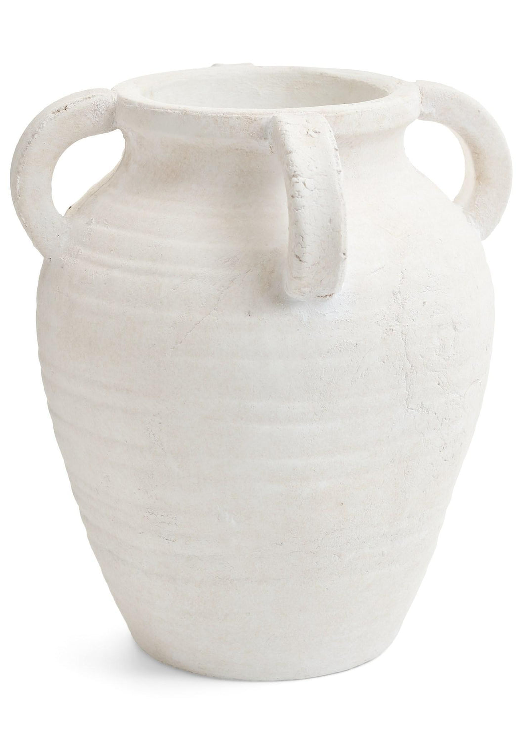 White Terracotta Vase with Handles