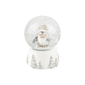Silver & White Mini Penguin Snow Globe