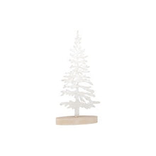Load image into Gallery viewer, Silver Foil Metal Tree on Wood Base