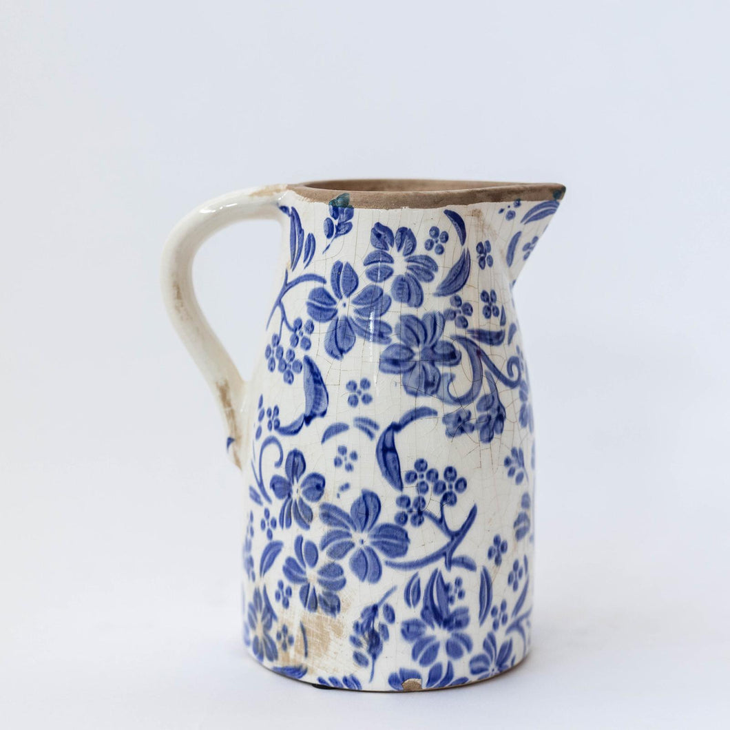 Blue Flowers Pitcher