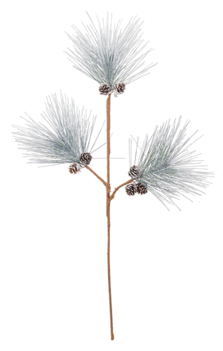 Frosted Whispy Pine Spray