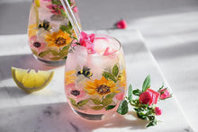Load image into Gallery viewer, Sunflowers &amp; Bees Stemless Wine Glass