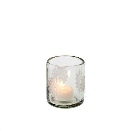 Daisy Glass Votive
