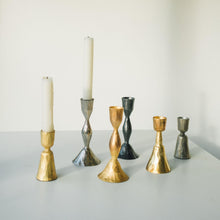 Load image into Gallery viewer, Gold Zora Forged Candlesticks