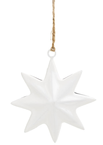White Enamel Star Ornament