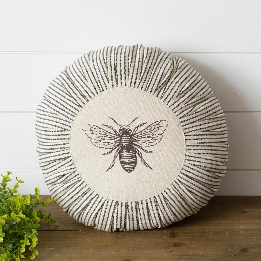 Round Pleated Bee Pillow