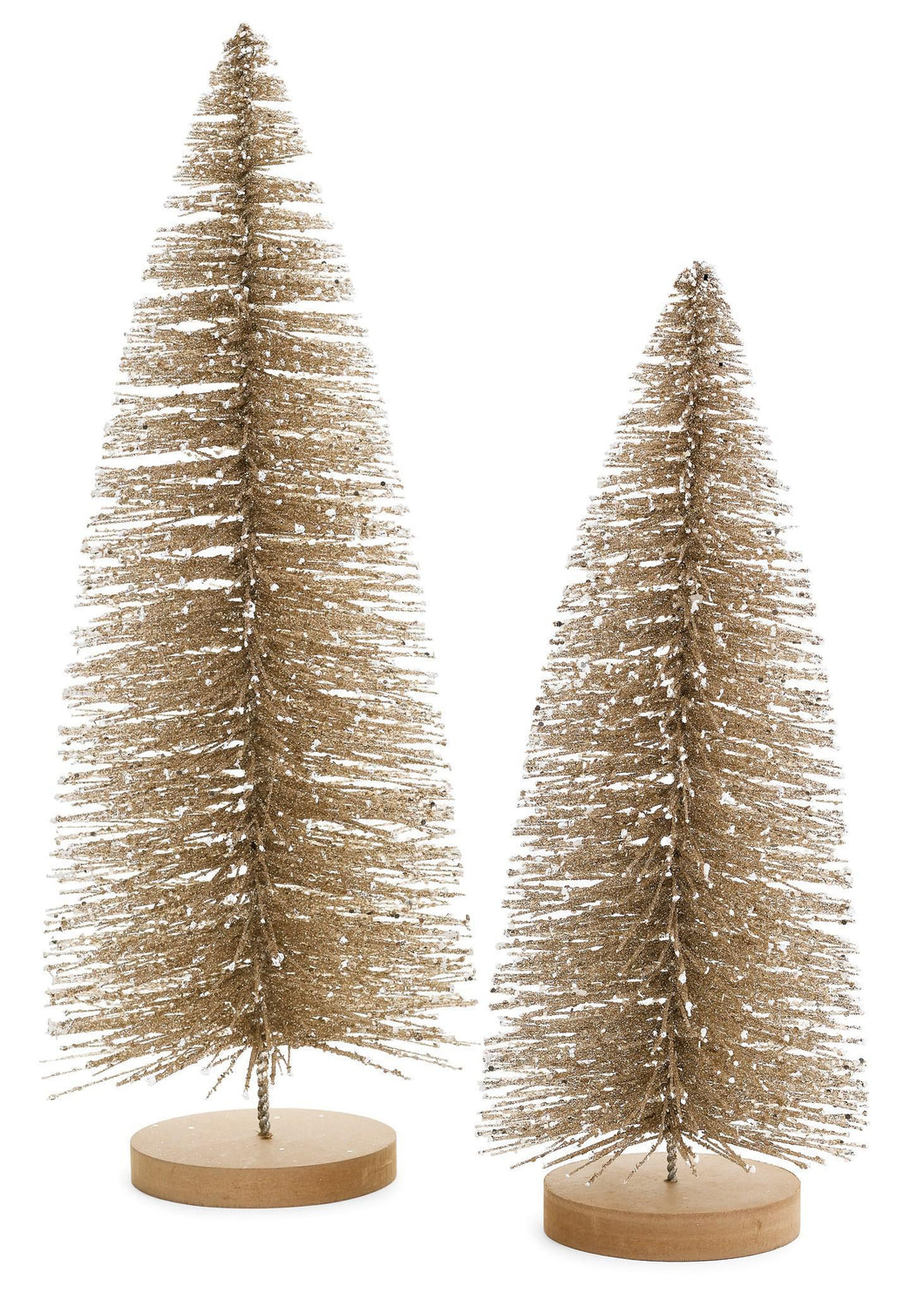 Oversized Gold Bottle Brush Trees