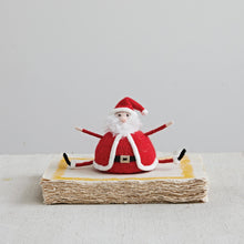 Load image into Gallery viewer, Wool Felt Sitting Santa