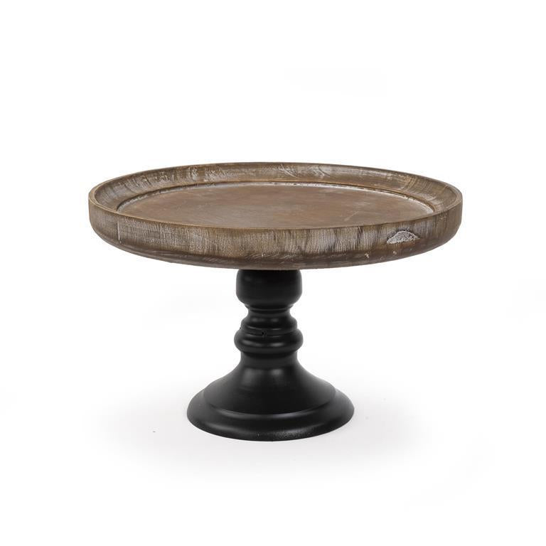 Black & Brown Wooden Pedestal