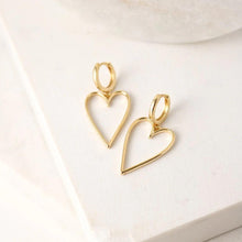 Load image into Gallery viewer, Lovestruck Heart Hoop Earrings