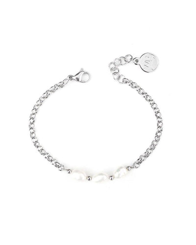 Silvery Ivory Pearl Bracelet