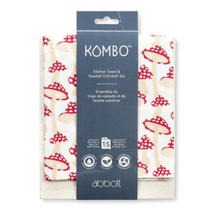 Mushrooms Dishcloth & Kitchen Towel Set