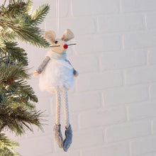 Load image into Gallery viewer, White Fur Madeline Mouse Ornament