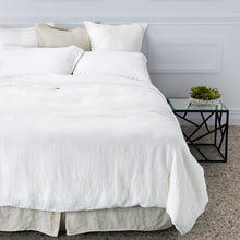 Load image into Gallery viewer, White Linen Sheet Set 4 pcs