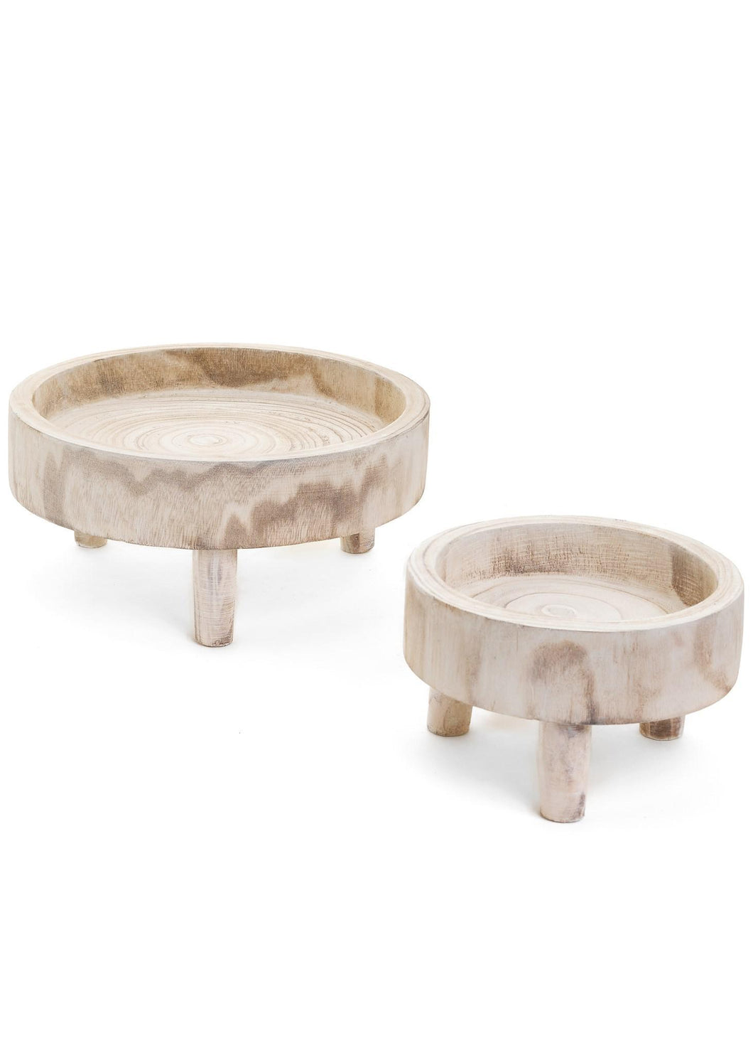 Paulownia Wood Footed Bowls