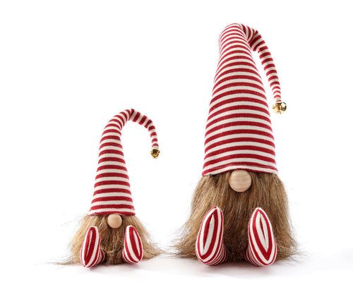 Candy Cane Striped Sitting Gnomes