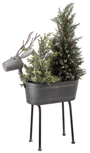 Metal Reindeer Planter
