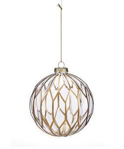 Clear Gold Outlined Ornament
