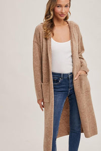 Latte Willow Hoodie Cardigan