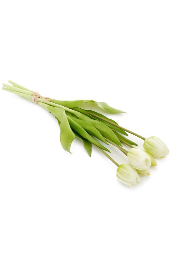 White Real Touch Tulip Bundle