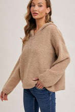 Load image into Gallery viewer, Amber Half-Zip Knit Pullover