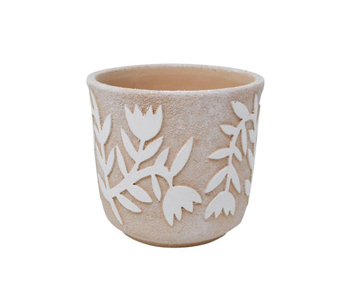 White Tulips Pot