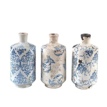 Load image into Gallery viewer, Tall Terracotta Vase with Floral Pattern