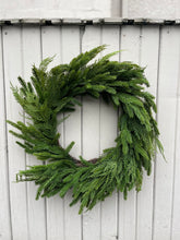 Load image into Gallery viewer, 28&quot; Fresh Touch Spruce &amp; Cedar Wreath