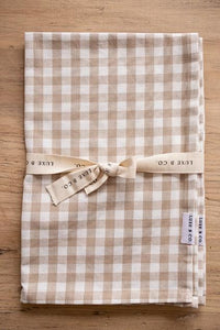 Beige Gingham Kitchen Towels