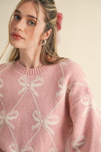 Pink Aspen Ballerina Bow Sweater